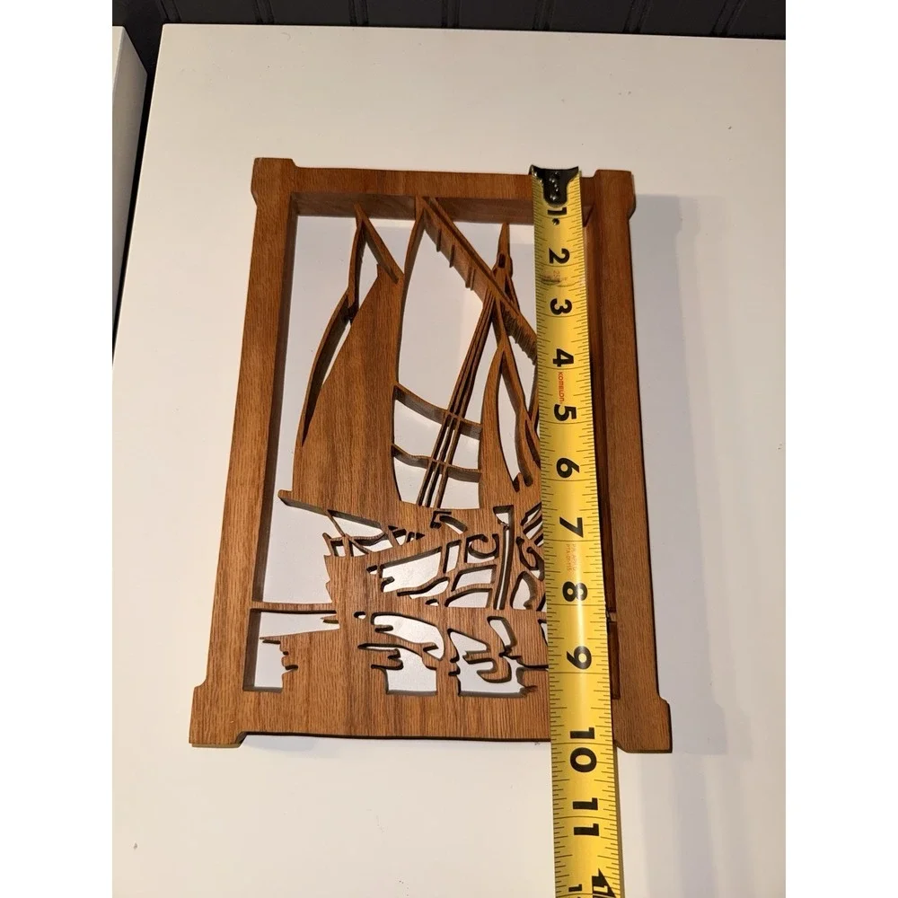Laser Wood Cut Sail Boat